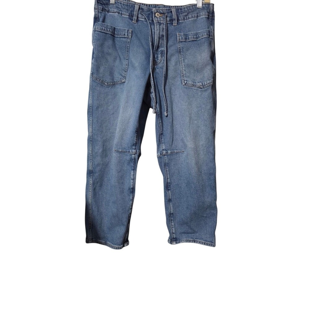 American Eagle Jeans Womens Size 10 Blue Barrel  Inseam 26" Baggy
